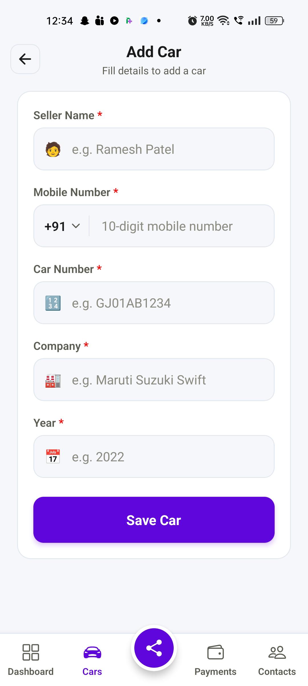 Add a Car in 3 Steps