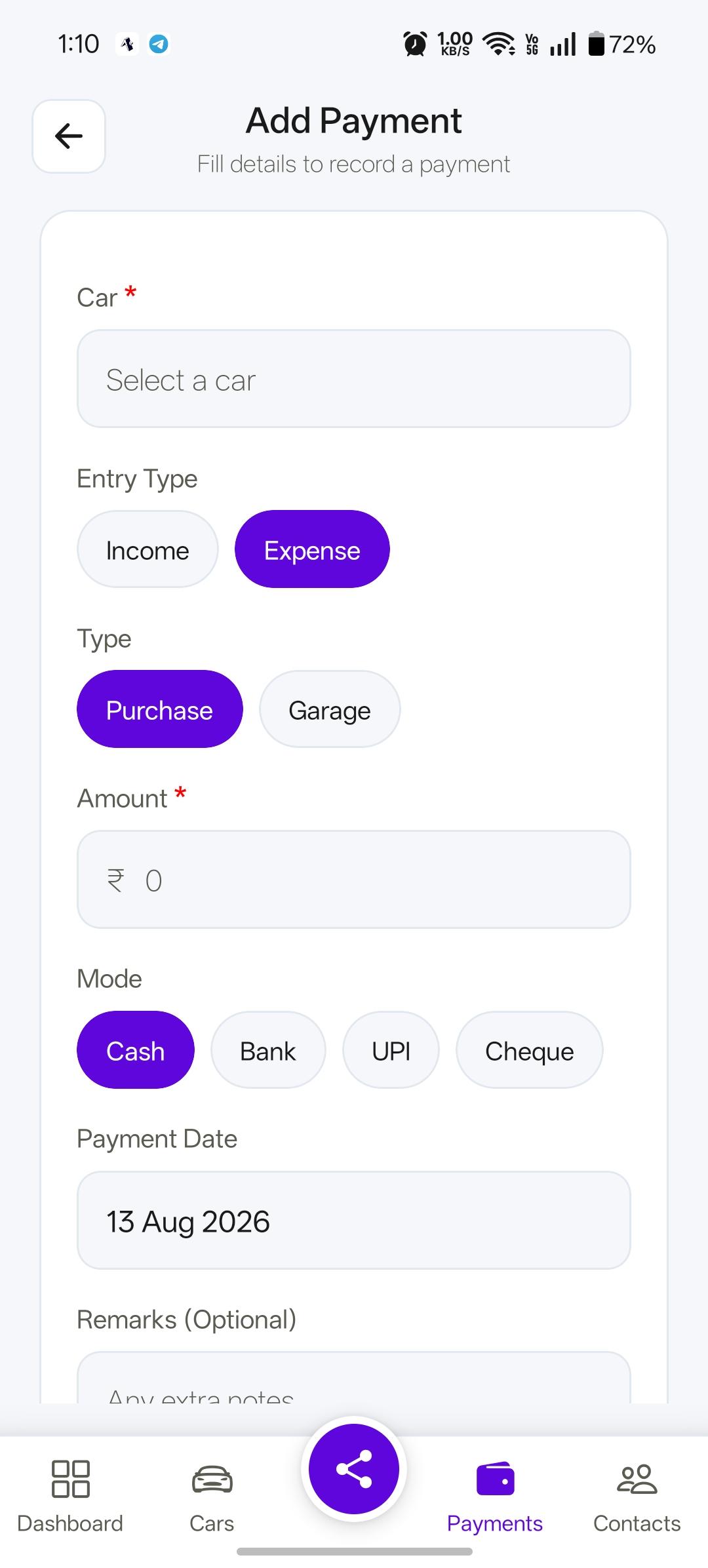 Add a Payment