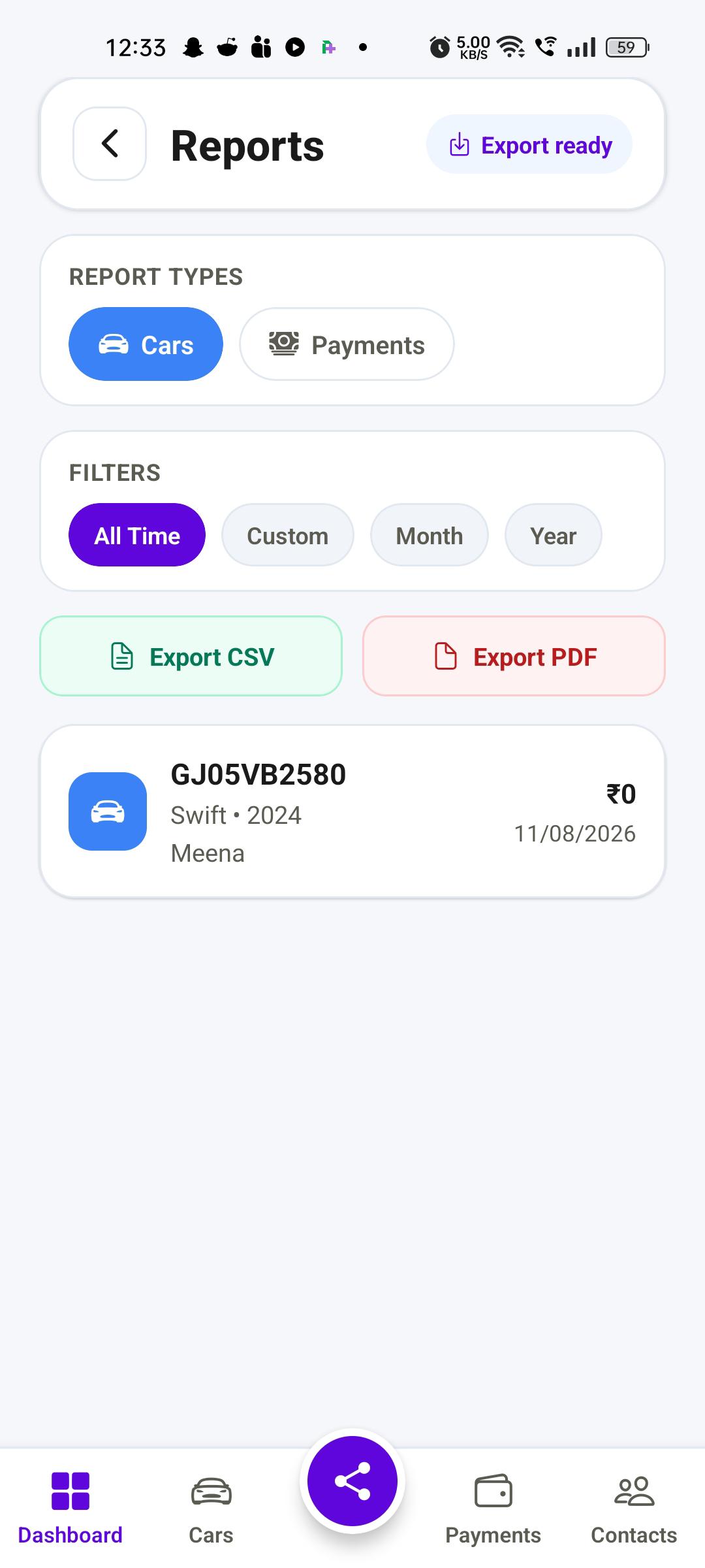 Reports Dashboard